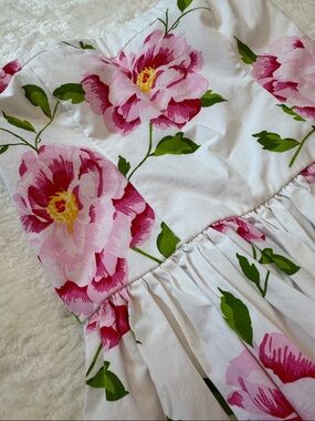 Abercrombie & Fitch Floral Strapless Sundress with Pink Bloom Print